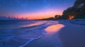 Beach sunset twilight scene Royalty Free Stock Photo