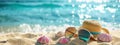 beach supplies. selective focus. Generative AI, Royalty Free Stock Photo