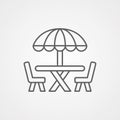 Beach table icon