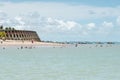 Beach and Tambau Hotel, Joao Pessoa Brazil Royalty Free Stock Photo