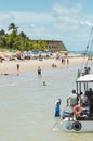 Beach and Tambau Hotel, Joao Pessoa Brazil Royalty Free Stock Photo