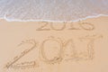 2016 beach 2017 Royalty Free Stock Photo