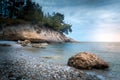Beach in Thassos island with rocks