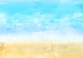 Beach themed hand painted watercolour background