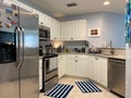 A beach themed  Kitchen in a Condominium Royalty Free Stock Photo