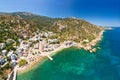 The beach Therma in Ikaria, Greece Royalty Free Stock Photo