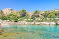 Beach within the thermal springs Kallithea.Rhodes Island. Greece