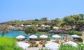 Beach within the thermal springs Kallithea. Rhodes Island