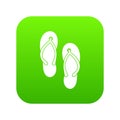 Beach thongs icon digital green