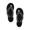 Beach thongs icon,simple style