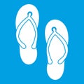 Beach thongs icon white