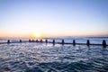 Beach Tidal Pool Ocean Waves Dawn Royalty Free Stock Photo