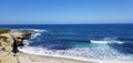 Beach time in the sun and sand on the Pacific Ocean - La Jolla, California Royalty Free Stock Photo