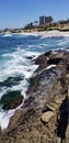 Beach time in the sun and sand on the Pacific Ocean - La Jolla, California Royalty Free Stock Photo