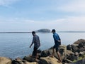 beach times backwaters kerala india Royalty Free Stock Photo