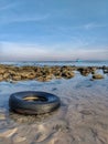 beach tires and blue sky