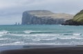Beach in Tjornuvik, village in Streymoy, Faroe Islands, Northern Europe, view to Risin og Kellingin