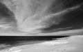 Beach at Todos Santos central Baja California Mexico BCS - black and white