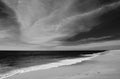 Beach at Todos Santos central Baja California Mexico BCS - black and white