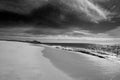 Beach at Todos Santos central Baja California Mexico BCS - black and white