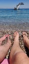 Beach toes love swim coast jump
