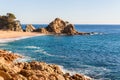 Beach in Tossa de Mar, Costa Brava, Catalonia Royalty Free Stock Photo