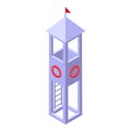 Beach tower icon isometric vector. Seaside vacation