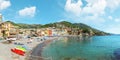 Beach of the town of Bogliasco Royalty Free Stock Photo