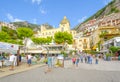 The beach and town of Positano, Italy