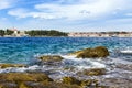 Beach town of Rovinj in Croatia.