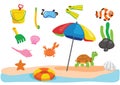 Beach toys cartoon