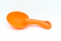 Beach toys: a sand scoop on a white background Royalty Free Stock Photo