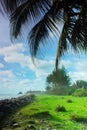 Beach travel destination in bengkulu, indonesia