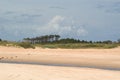 Beach with trees and Tidal Stream Royalty Free Stock Photo