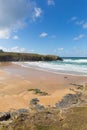 Beach Treyarnon Bay Cornwall England UK Cornish north coast between Newquay and Padstow Royalty Free Stock Photo