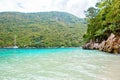 Beach and tropical resort, Labadee island, Haiti. Royalty Free Stock Photo