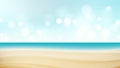 Beach Tropical Vector. Travel Seaside View Poster. Summer Holiday Vacation Concept. Ocean Illustration Royalty Free Stock Photo