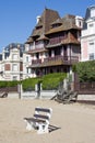 Beach of Trouville, France Royalty Free Stock Photo