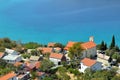 Beach and turquoise sea water Royalty Free Stock Photo