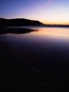 Beach at twilight in Ferrol, Galicia, Spain.