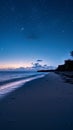 Beach Twilight Stars Appearing Royalty Free Stock Photo