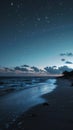 Beach Twilight Stars Appearing Royalty Free Stock Photo