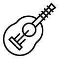 Beach ukulele icon outline vector. Hawaii guitar