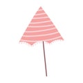 Beach umbrella accessory cartoon isolated design icon