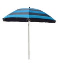 Beach umbrella - Blue-black striped Royalty Free Stock Photo