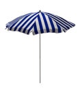 Beach umbrella - Blue-white striped Royalty Free Stock Photo