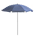 Beach umbrella - Blue-white striped Royalty Free Stock Photo