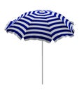 Beach umbrella - Blue-white striped Royalty Free Stock Photo