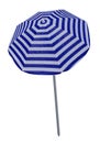 Beach umbrella - Blue-white Royalty Free Stock Photo