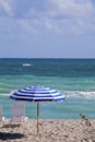 Beach umbrella and chair